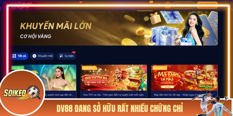 DV88 đang sở hữu rất nhiều chứng chỉ quan trọng