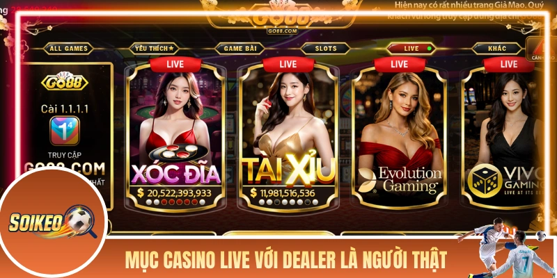GO88 - Top 1 Cổng Game Bài Đổi Thưởng Hay Chỉ Là Chiêu Trò? Danh mục casino live với Dealer là người thật
