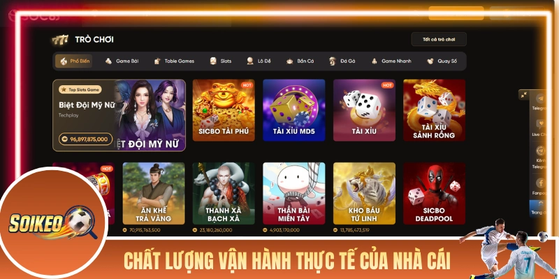 SOC88 - Chất Lượng Đã Được Thể Hiện Qua Từng Con Số Đánh giá chất lượng vận hành thực tế của nhà cái